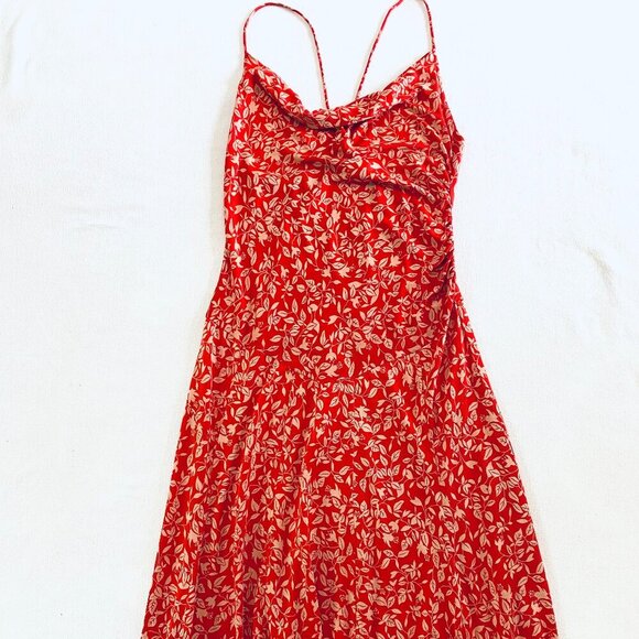 Diane von Furstenberg dress Women's 12 red silk slip dress spaghetti straps - Picture 2 of 10